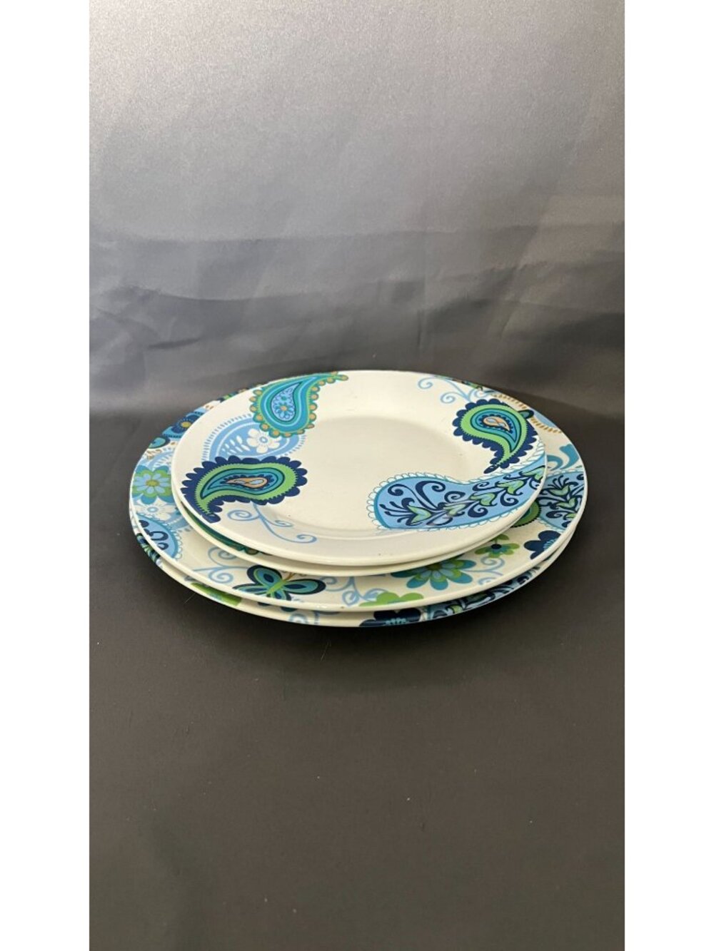 Royal Norfolk Paisley Floral Dinner Plates Set Of 4 Microwave-Safe